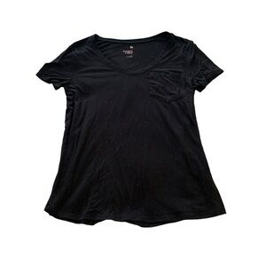 Black V-neck T-shirt